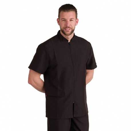 CASACA NEGRA MODELO CUELLO MAO CABALLERO - TALLA L 